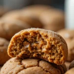 Classic Molasses Cookies 3 Close-up of a soft, chewy Classic Molasses Cookie with cracked golden crust