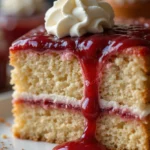 Classic Victoria Sponge Cake 3 Close-up of Classic Victoria Sponge Cake with jam and cream filling