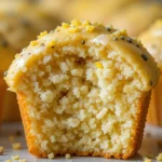 Lemon Poppy Seed Muffins 3 Close-up of moist Lemon Poppy Seed Muffins with lemon zest and poppy seeds