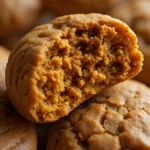 Spiced Pumpkin Cookies 3 Close-up of soft and chewy spiced pumpkin cookie with warm autumn spices