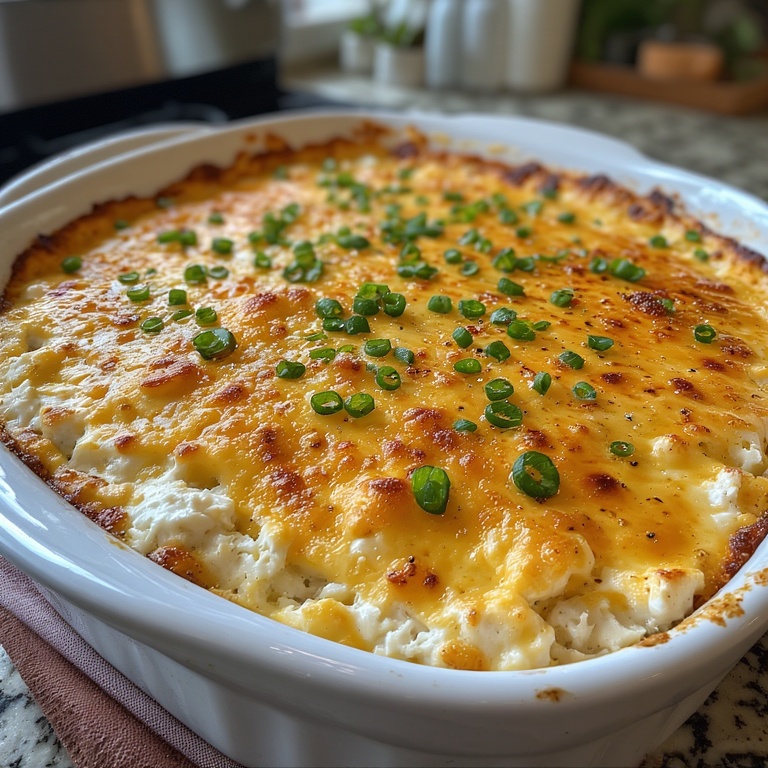 Close-up of Hot Crab Dip with creamy cheese and crab chunks
