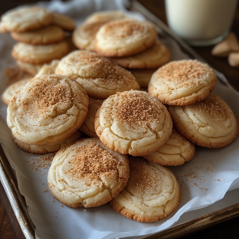 Close-up of Eggnog Sugar Cookies with nutmeg dusting