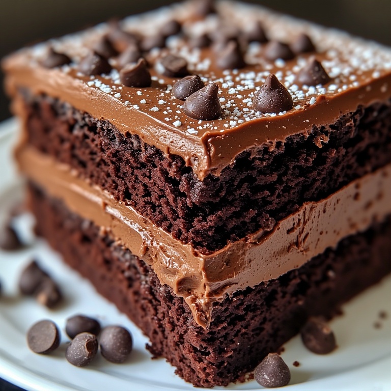 Close-up of Chocolate Zucchini Cake slice